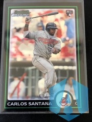 2010 Bowman CHROME Draft #BDP69 Carlos Santana INDIANS ROOKIE
